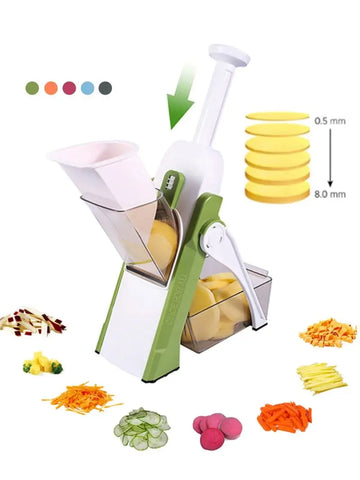 5 In 1 Manual Vegetable Cutter Multifunction Slicer Potatoes Slicer Chopper French Fries Shredders Maker Peelers Kitchen Gadgets