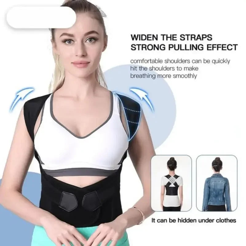 Adjustable Back Posture Belt Office Home Gym Unisex Improve Spine Clavicle Brace Posture Vest Back Posture Corrector Belt