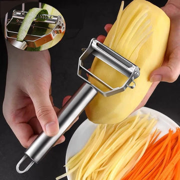 Kitchen Vegetable Peeler Stainless Steel Melon Planer Double-Head